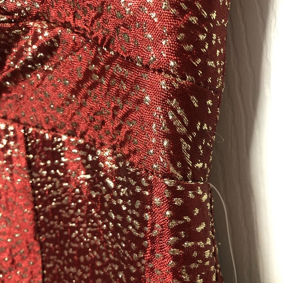 Anthropologie ML Monique Lhuillier Flounced Metallic Dress - Picture 6 of 16